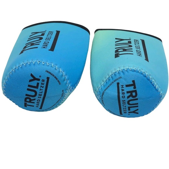 Truly Hard Seltzer Drink Can Insulators Koozies Rainbow Lot of 2 New - Picture 2 of 2